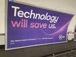 Figure 1 British Telecom poster on London Underground, 2020.
